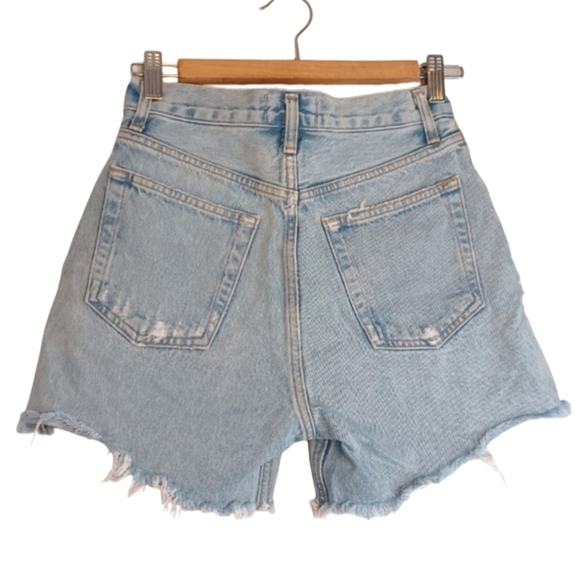 Agolde Riley Sz 24 100% Cotton Denim Shorts - Picture 3 of 13